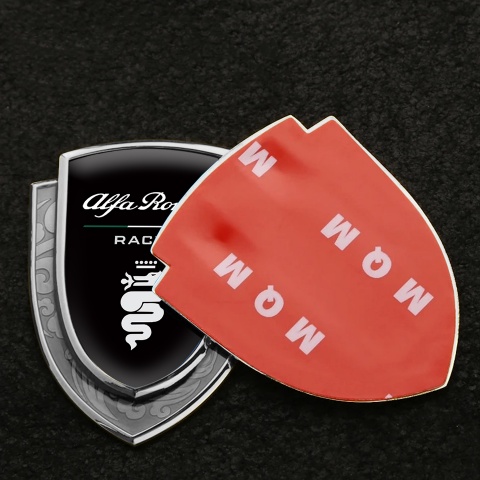 Alfa Romeo Bodyside Emblem Self Adhesive Silver Black Classic White Snake