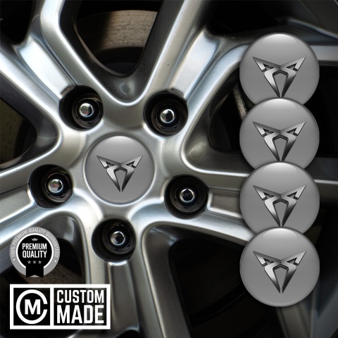 Seat Cupra Emblem for Center Wheel Caps Dark Grey Metallic Logo