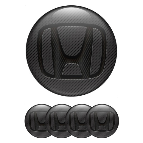 Honda Emblem for Center Wheel Caps Dark Lines Transparent Logo
