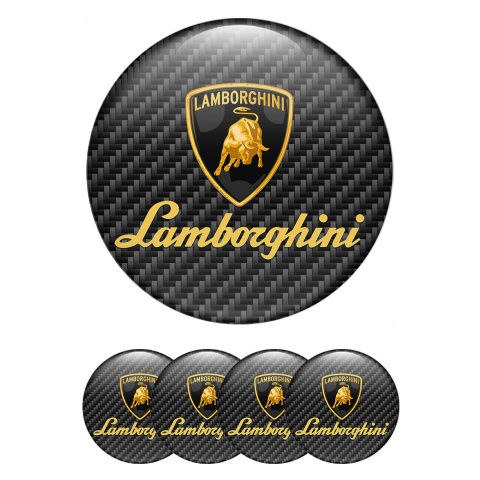 Lamborghini Emblems for Wheel Center Caps Carbon Design