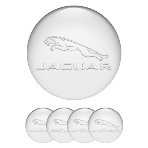 Jaguar Emblems for Center Wheel Caps Pearl Base Transparent Logo Design