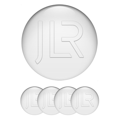 Jaguar JLR Silicone Stickers for Center Wheel Caps Pearl White Logo