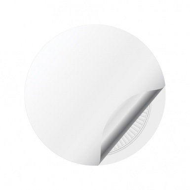 Jaguar Silicone Stickers for Center Wheel Caps Grey Base White Motif