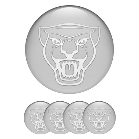 Jaguar Emblem for Wheel Center Caps Grey Base White Vector Design