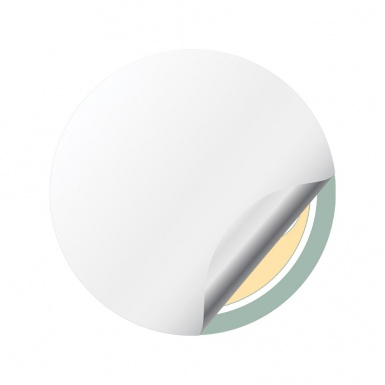 Lotus Domed Stickers for Wheel Center Caps Green Ring White Logo