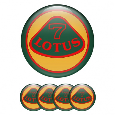 Lotus Wheel Emblem for Center Caps Caps Green Ring Red Logo
