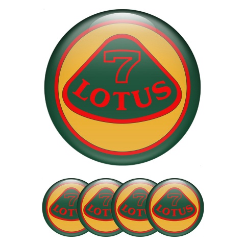 Lotus Wheel Emblem for Center Caps Caps Green Ring Red Logo