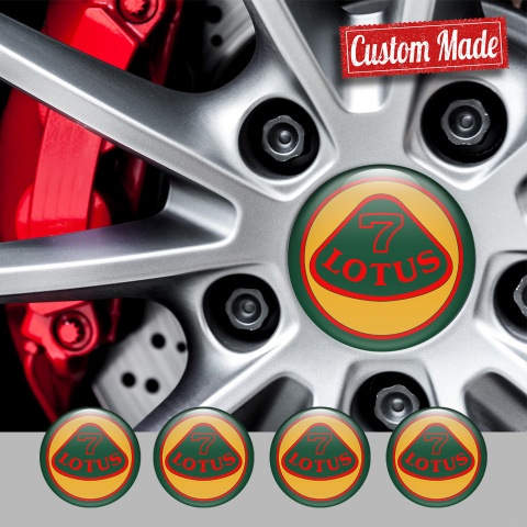 Lotus Wheel Emblem for Center Caps Caps Green Ring Red Logo