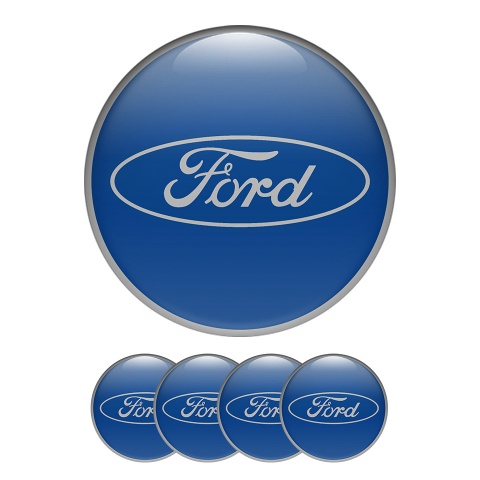 Ford Sticker Wheel Center Hub Cap Blue Line