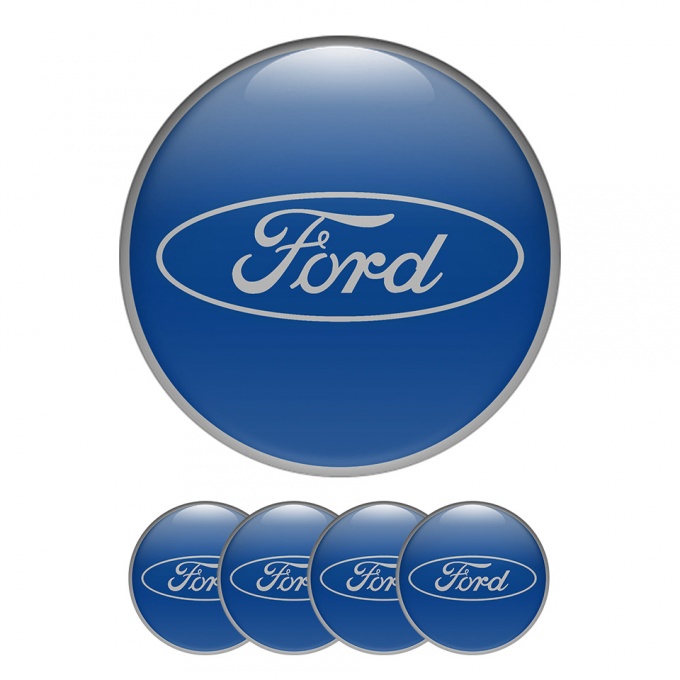 Ford Sticker Wheel Center Hub Cap Blue Line