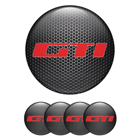 Peugeot Domed Stickers for Wheel Center Caps Dark Mesh GTI Edition
