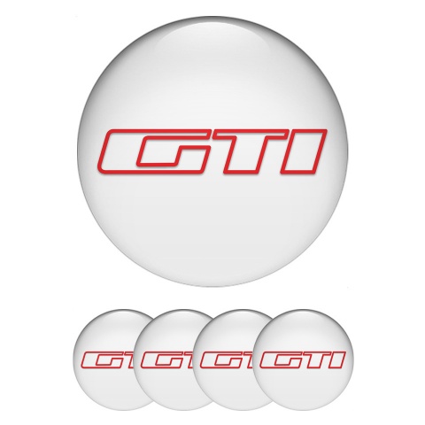 Peugeot Stickers for Wheels Center Caps White Fill GTI Contour Design 