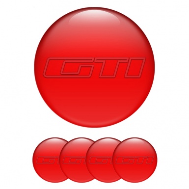 Peugeot Emblem for Wheel Center Caps Crimson Base GTI Contour Design 