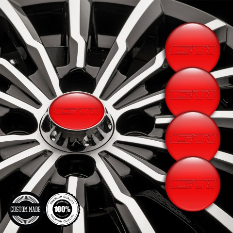Peugeot Emblem for Wheel Center Caps Crimson Base GTI Contour Design 