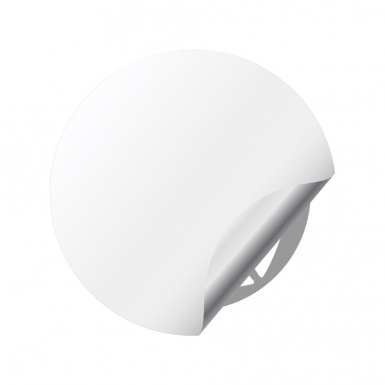 Plymouth Center Wheel Caps Stickers White Ring Black Star Design