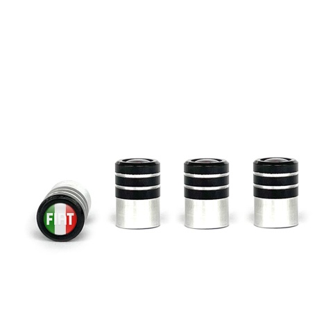 Fiat Valve Caps 4 pcs Italy Flag Silicone Sticker