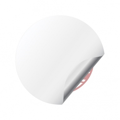 Plymouth Center Wheel Caps Stickers White Base Red Carbon Mayflower Logo