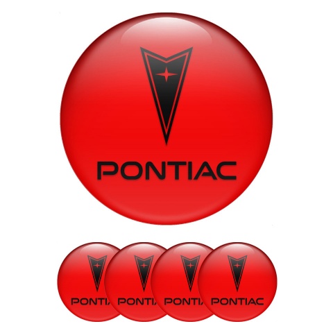 Pontiac Emblem for Center Wheel Caps Crimson Base Classic Logo Edition