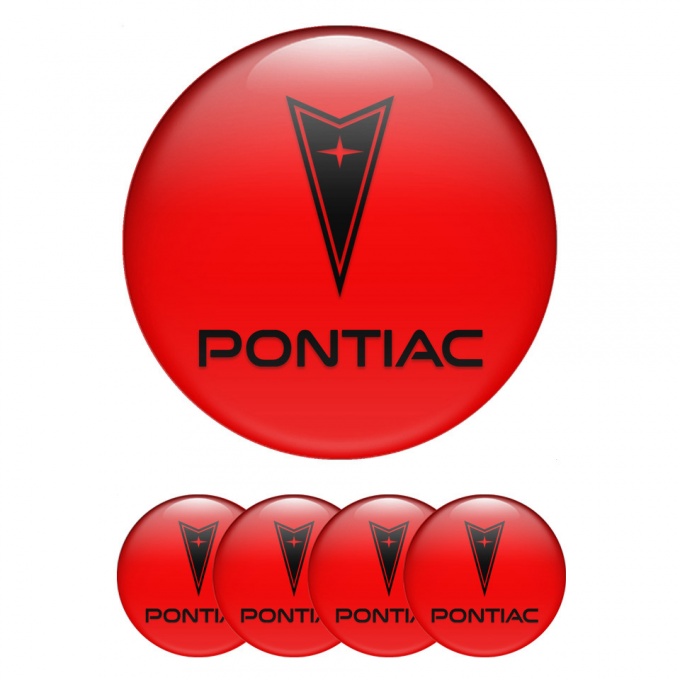Pontiac Emblem for Center Wheel Caps Crimson Base Classic Logo Edition