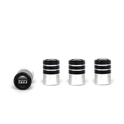 ATS Valve Caps 4 pcs Black Silicone Sticker with White Logo
