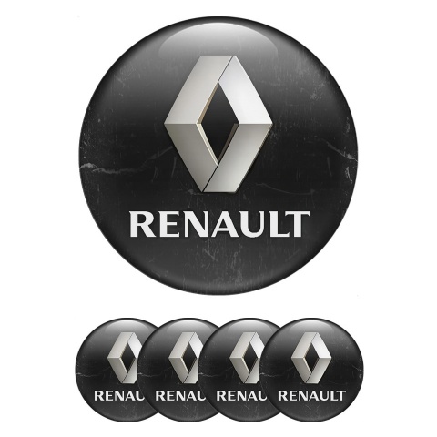 Renault Stickers for Center Wheel Caps Dusty Pattern Classic Logo Design