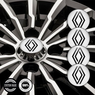 Renault Center Caps Wheel Emblem White Fill Minimalist Logo Design