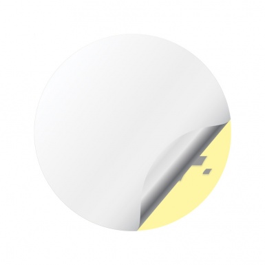 Renault Center Wheel Caps Stickers Yellow Fill Black Logo Motif