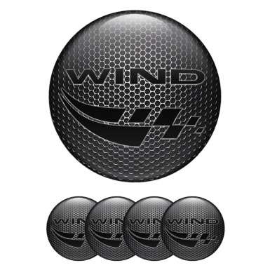 Renault Center Caps Wheel Emblem Metallic Grate Black Logo Design
