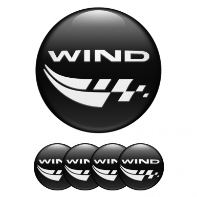 Renault Stickers for Center Wheel Caps Black White Racing Logo Design