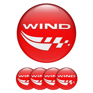 Renault Wheel Emblem for Center Caps Red White Racing Logo Edition