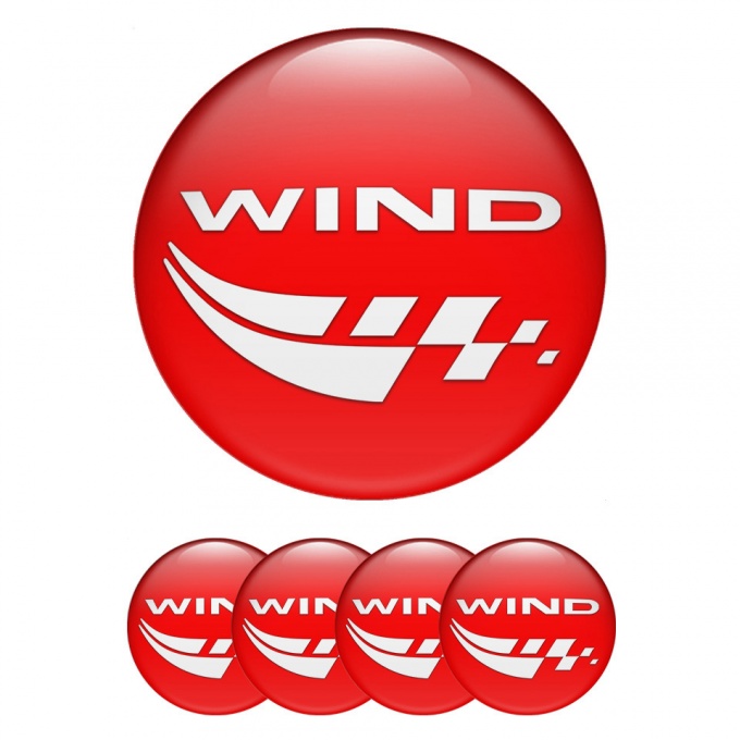 Renault Wheel Emblem for Center Caps Red White Racing Logo Edition