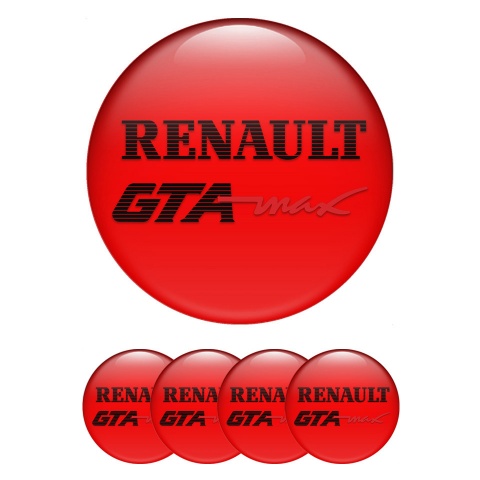 Renault GTA Emblems for Center Wheel Caps Red Max Logo Design