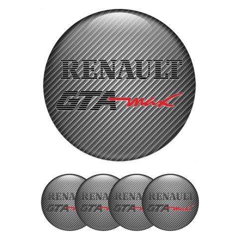Renault GTA Wheel Emblem for Center Caps Carbon Texture Max Logo Design