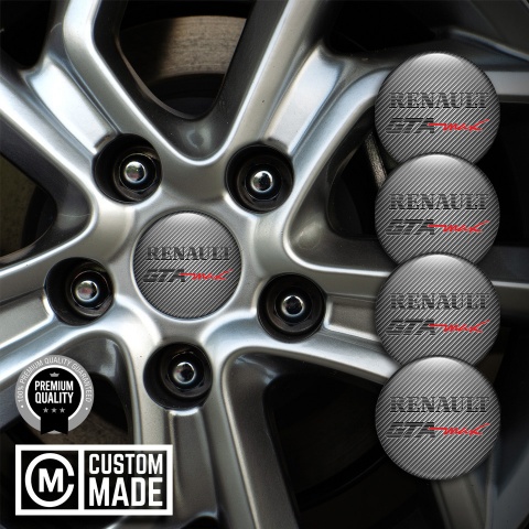 Renault GTA Wheel Emblem for Center Caps Carbon Texture Max Logo Design