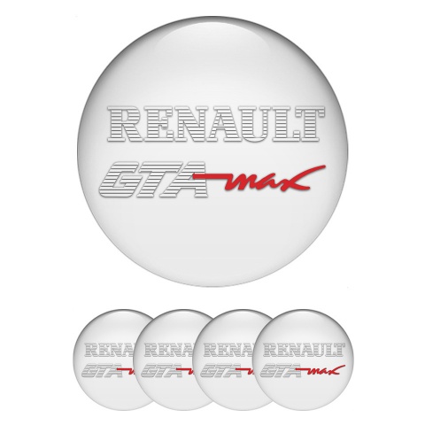 Renault GTA Emblem for Center Wheel Caps White Base Transparent Logo