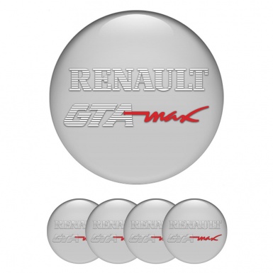 Renault GTA Wheel Emblem for Center Caps Grey Tint White Sport Edition