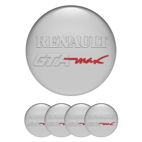 Renault GTA Wheel Emblem for Center Caps Grey Tint White Sport Edition
