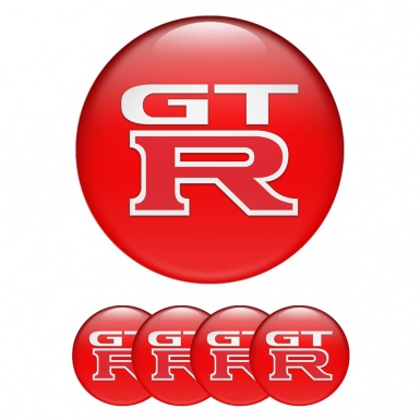 Nissan GTR Wheel Emblem for Center Caps Crimson Red Sport Edition