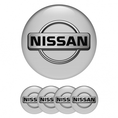 Nissan Wheel Emblem for Center Caps Grey Background Chromatic Logo