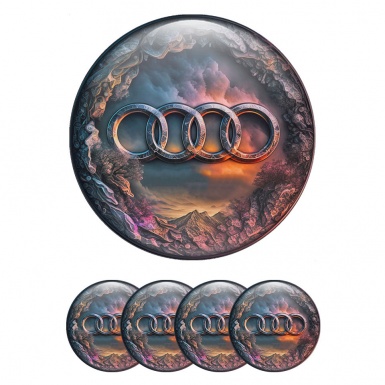 Audi Silicone Stickers for Center Wheel Caps Amazing Landscape Design