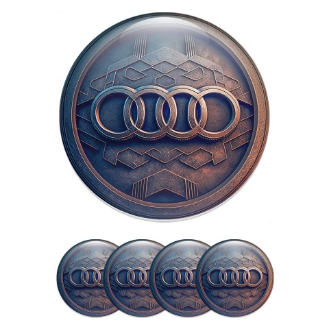 Audi Wheel Emblem for Center Caps Ancient Fragments Copper Logo