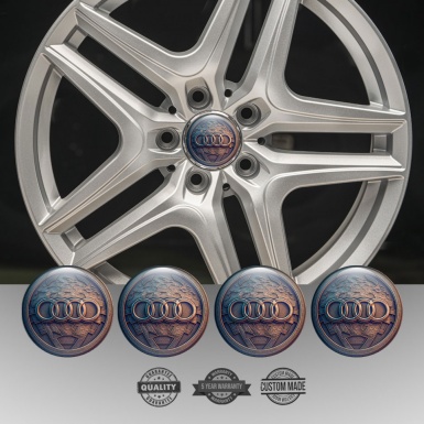 Audi Emblems for Center Wheel Caps Ancient Panels Construct Edition