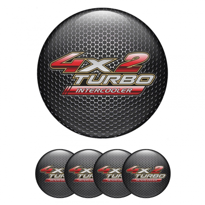 Toyota Emblem for Wheel Center Caps Dark Mesh Red Logo Turbo Intercooler
