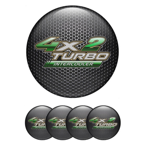 Toyota Stickers for Wheels Center Caps Dark Grate Green Logo Turbo Edition