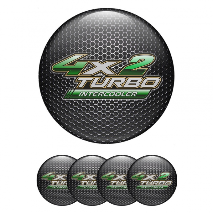 Toyota Stickers for Wheels Center Caps Dark Grate Green Logo Turbo Edition