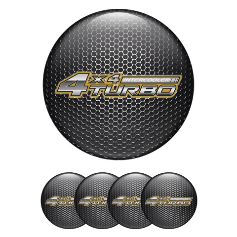 Toyota Emblems for Center Wheel Caps Dark Mesh Off Road Turbo Edition