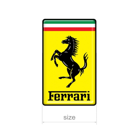 Ferrari Silicone Emblem Sticker Domed Classic