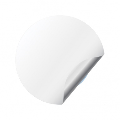 Volvo Emblem for Center Wheel Caps White Base Blue Solid Logo Design