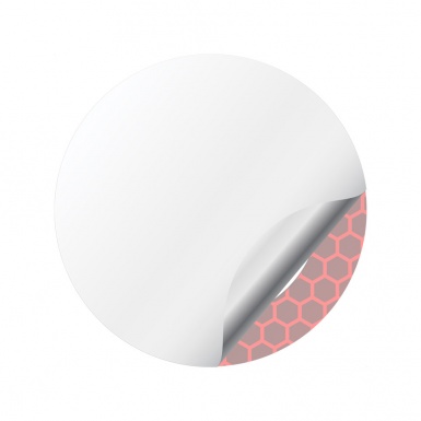 Volvo Emblems for Center Wheel Caps Red Honeycomb White Logo Motif