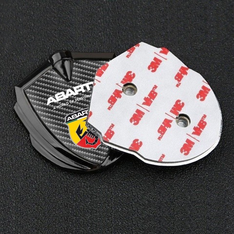 Fiat Abarth Emblem Trunk Badge Graphite Dark Carbon Sport Logo Edition